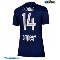 Camisa de Futebol Paris Saint-Germain Desire Doue #14 Equipamento Principal Mulheres 2025-26 Manga Curta